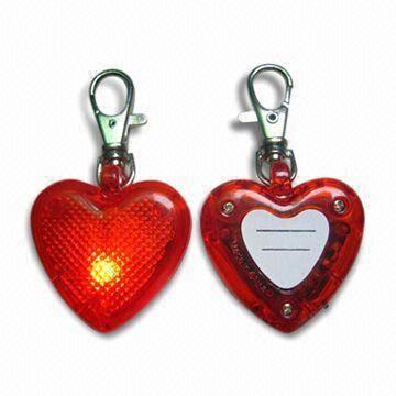Heart-shaped flashing pet  ID tag(FT 0852)
