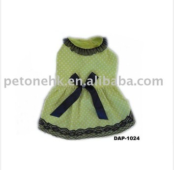 Pet yellow spackle print pet dress (DAP-1024 )