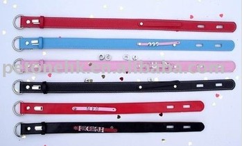 Letter PU Dog Collar (PC 0993 )