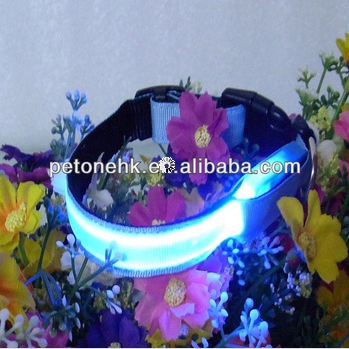 LED color light up pet collar