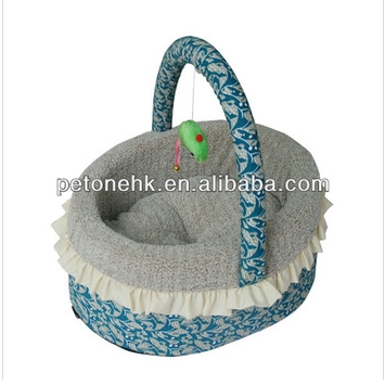 bright colored soft cotton pet bed