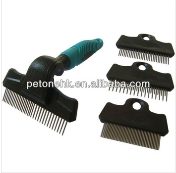 3 in 1 Replaceable De-shedding pet brush set