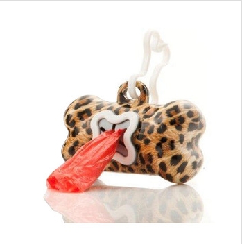 Leopard Print Doggy Poop Waste Bag&Dispenser