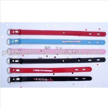 Letter PU Dog Collar