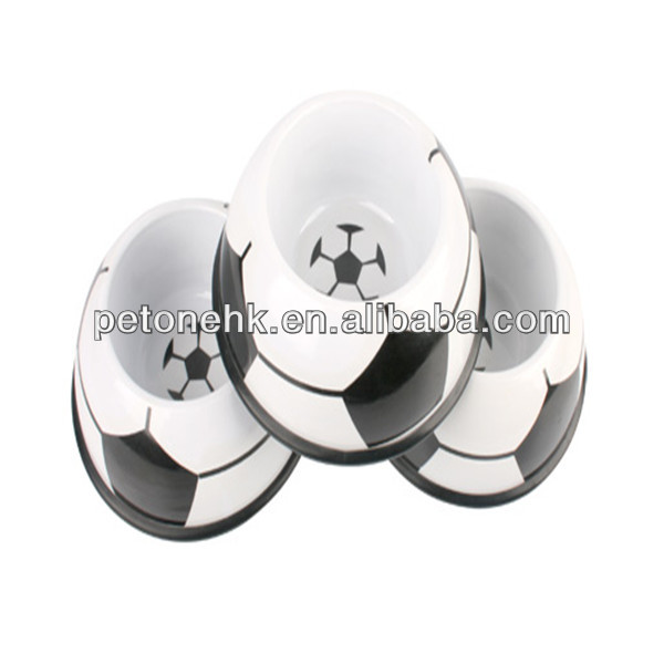 white acrylic dog bowl