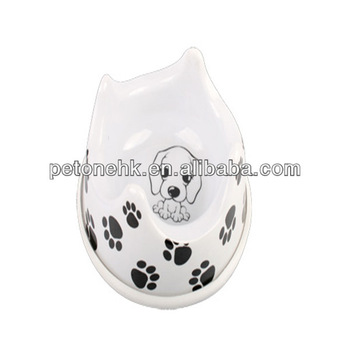 white bowl dog