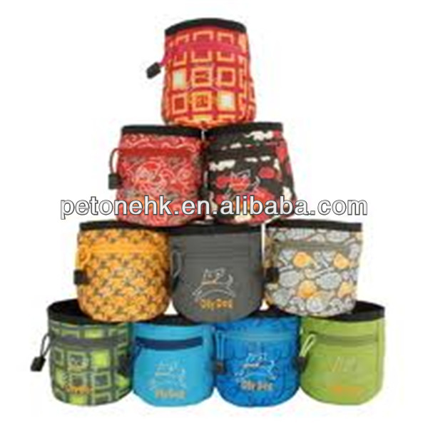 foldable dog treats bag with ziplock