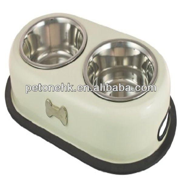 pet plastic steel dog bowl