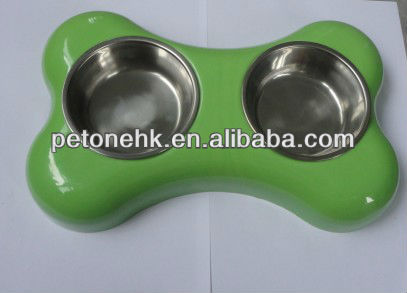 Double Stainless Steel Pet Bowl