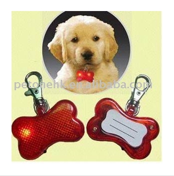 Flashing Bone ID custom Dog Tag