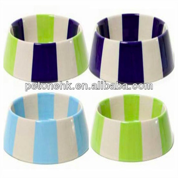 personalized white melamine dog bowl