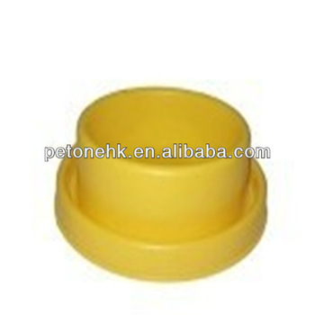 durable yellow plastic dog bowl